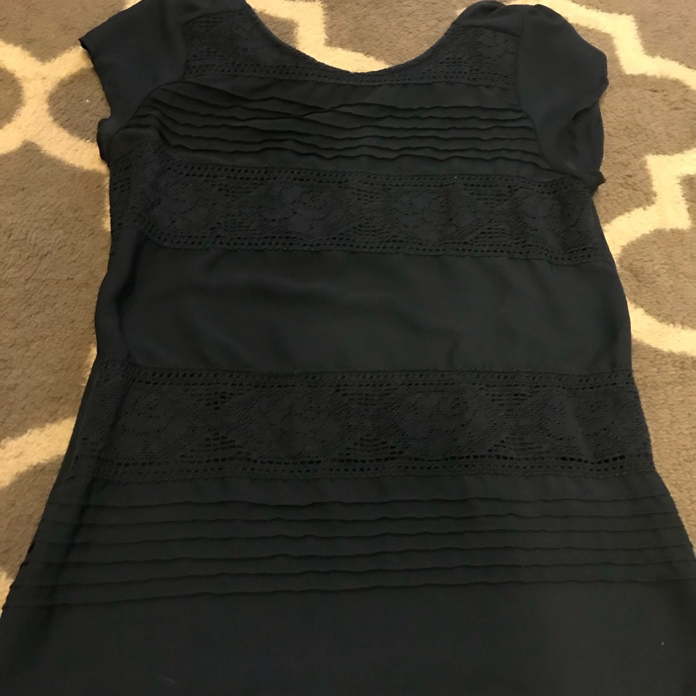 Navy Blue silk top